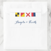 LIEBE in farbenfrohen Wasserflaggen Rechteckiger Aufkleber (Tasche)