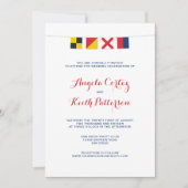 LIEBE in farbigen Signallahnen Einladung (Vorderseite)