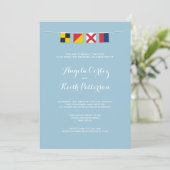 LIEBE in farbigen Signallahnen Einladung (Stehend Vorderseite)