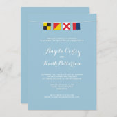 LIEBE in farbigen Signallahnen Einladung (Vorne/Hinten)