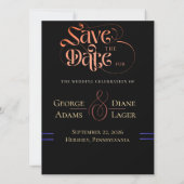 Liebe in farbloser flacher Save the Date Karte (Rückseite)