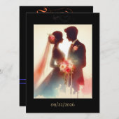 Liebe in farbloser flacher Save the Date Karte (Vorne/Hinten)