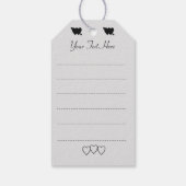 Liebe in Form einer herzförmigen Flamme Geschenkanhänger (Rückseite)