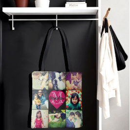 Liebe in Foto Collage Einzigartiges Carry Tasche