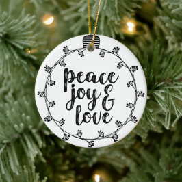 Liebe in Frieden Keramik Ornament