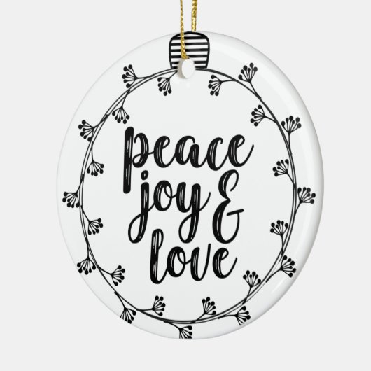 Liebe in Frieden Keramik Ornament (Links)