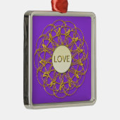 LIEBE in geometrischem Gold-Design Ornament Aus Metall (Rechts)