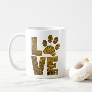 Liebe in Gold-Kaffee-Tasse Kaffeetasse