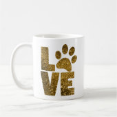 Liebe in Gold-Kaffee-Tasse Kaffeetasse (Links)