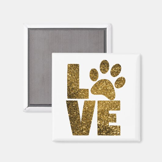 Liebe in Gold Magnet (Vorderseite/Rückseite)