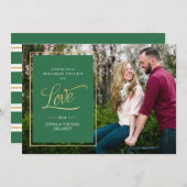 Liebe in Gold Weihnachten oder Weihnachtskarte (Vorne/Hinten)