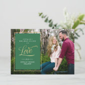 Liebe in Gold Weihnachten oder Weihnachtskarte (Stehend Vorderseite)