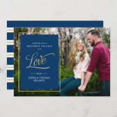 Liebe in Gold Weihnachten oder Weihnachtskarte (Vorne/Hinten)