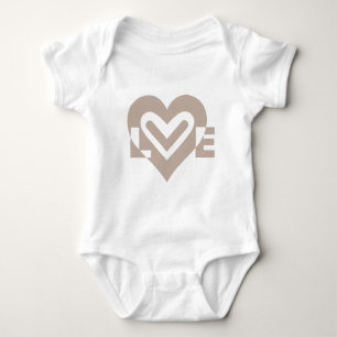 Liebe in Grau Baby Strampler