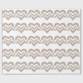 Liebe in Grau Geschenkpapier (Flach)