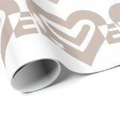 Liebe in Grau Geschenkpapier (Rolleneckpunkt)