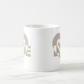 Liebe in Grau Kaffeetasse (Mittel)