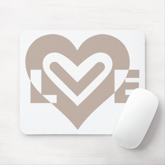 Liebe in Grau Mousepad (Mit Mouse)