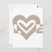 Liebe in Grau Postkarte (Vorne/Hinten)