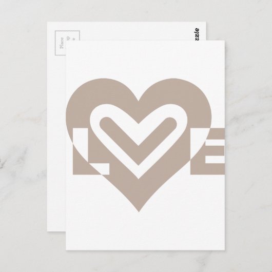 Liebe in Grau Postkarte (Vorne/Hinten)
