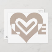 Liebe in Grau Postkarte (Vorne/Hinten)