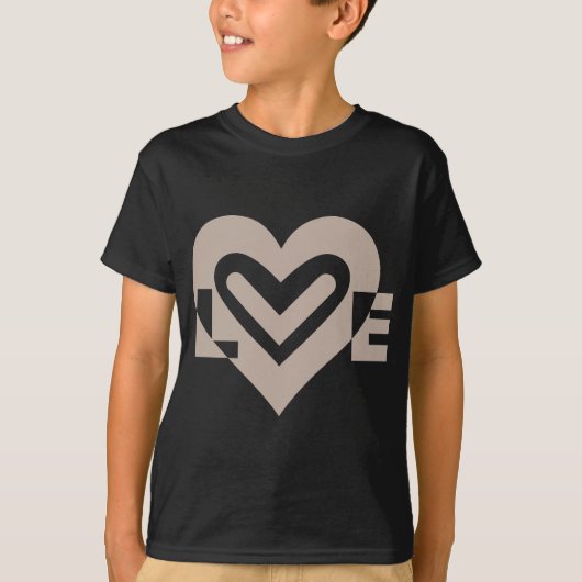 Liebe in Grau T-Shirt (Vorderseite)