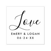 Liebe in handgeschriebenem Skripteinschnitt Permastempel (Design)