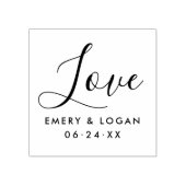 Liebe in Handschrift | Hochzeitsmonogramm Gummistempel (Prägung)