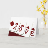 Liebe in Herz-Spielkarten Karte (Gelbe Blume)