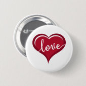 Liebe in Herzvalentinen Button (Vorne & Hinten)