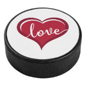 Liebe in Herzvalentinen Eishockey Puck (3/4)