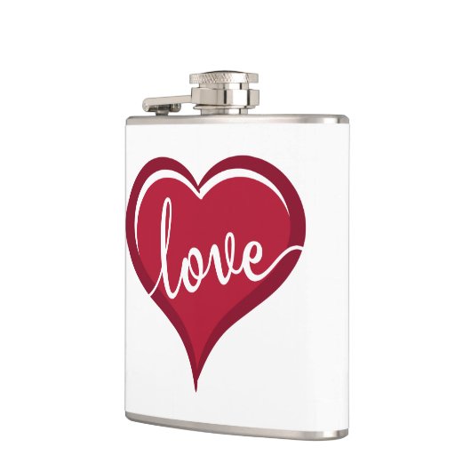 Liebe in Herzvalentinen Flachmann (Links)