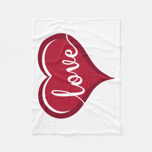 Liebe in Herzvalentinen Fleecedecke (Vorderseite)