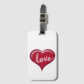 Liebe in Herzvalentinen Gepäckanhänger (Vorderseite Vertikal)