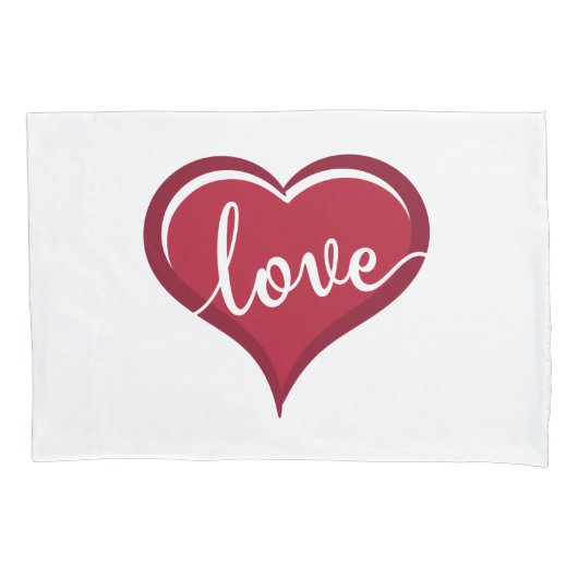 Liebe in Herzvalentinen Kissenbezug (Vorderseite)