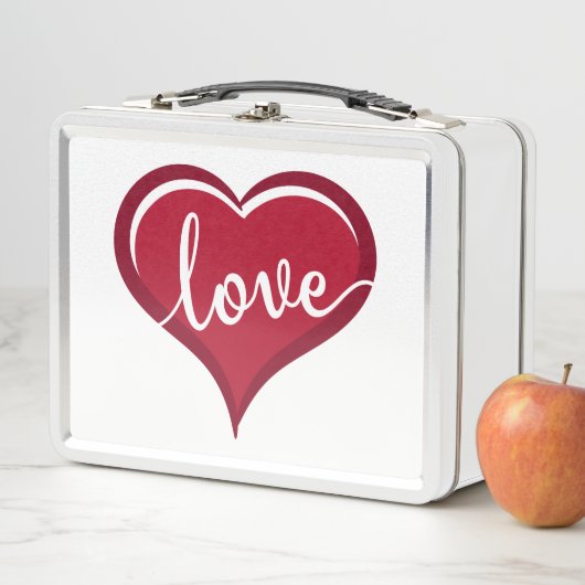 Liebe in Herzvalentinen Metall Lunch Box (Beispiel)