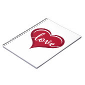 Liebe in Herzvalentinen Notizblock (Linke Seite)