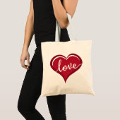 Liebe in Herzvalentinen Tragetasche (Vorderseite (Produkt))