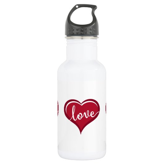 Liebe in Herzvalentinen Trinkflasche (Vorderseite)