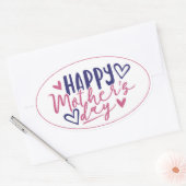 Liebe in jedem Buchstaben Ovaler Aufkleber (Umschlag)