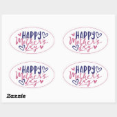 Liebe in jedem Buchstaben Ovaler Aufkleber (Blatt)