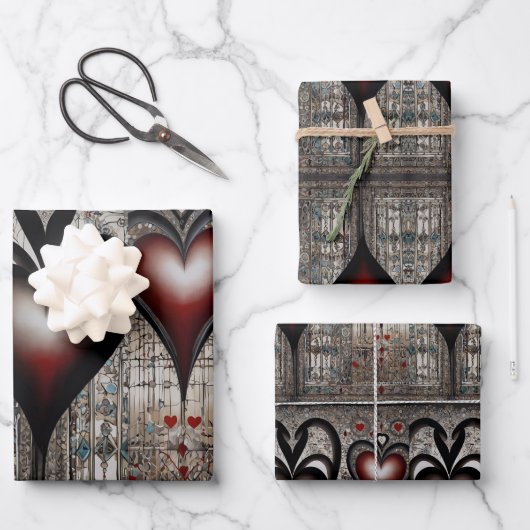 Liebe in jedem Heartbeat-Wrapping-Paper Geschenkpapier Set (Vorderseite)