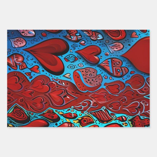 Liebe in jedem Herzschlag Geschenkpapier Set (Vorderseite 3)