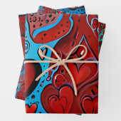 Liebe in jedem Herzschlag Geschenkpapier Set (Beispiel)