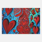 Liebe in jedem Herzschlag Geschenkpapier Set (Vorderseite)