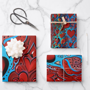 Liebe in jedem Herzschlag Geschenkpapier Set