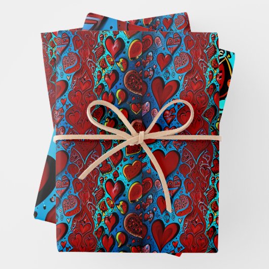 Liebe in jedem Herzschlag Geschenkpapier Set (Beispiel)