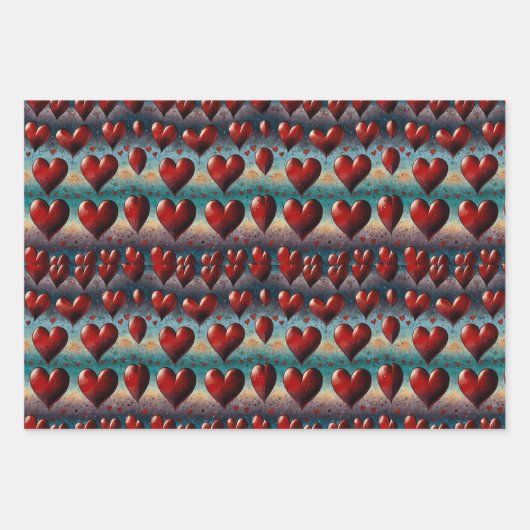 Liebe in jedem Herzschlag Geschenkpapier Set (Vorderseite 2)