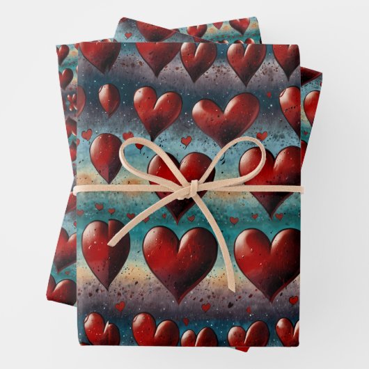 Liebe in jedem Herzschlag Geschenkpapier Set (Beispiel)
