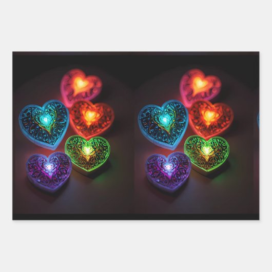 Liebe in jedem Herzschlag Geschenkpapier Set (Vorderseite 2)